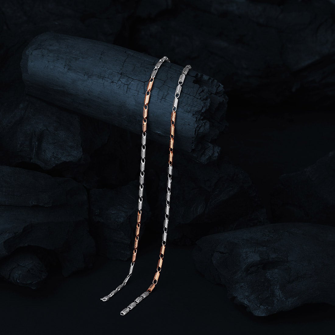 Aidan Platinum And Rose Gold Chain