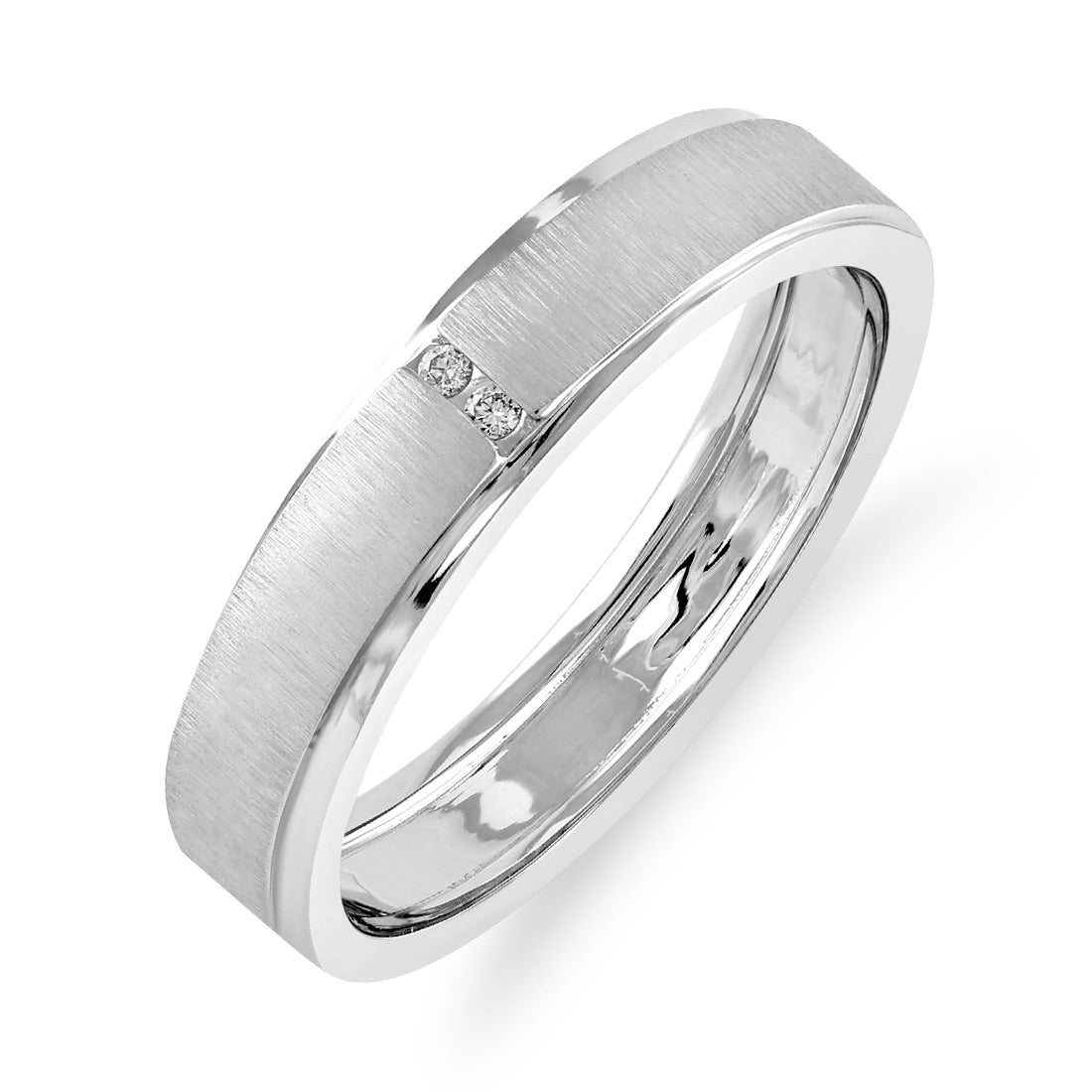 Gleaming Platinum And Diamond Ring For Men