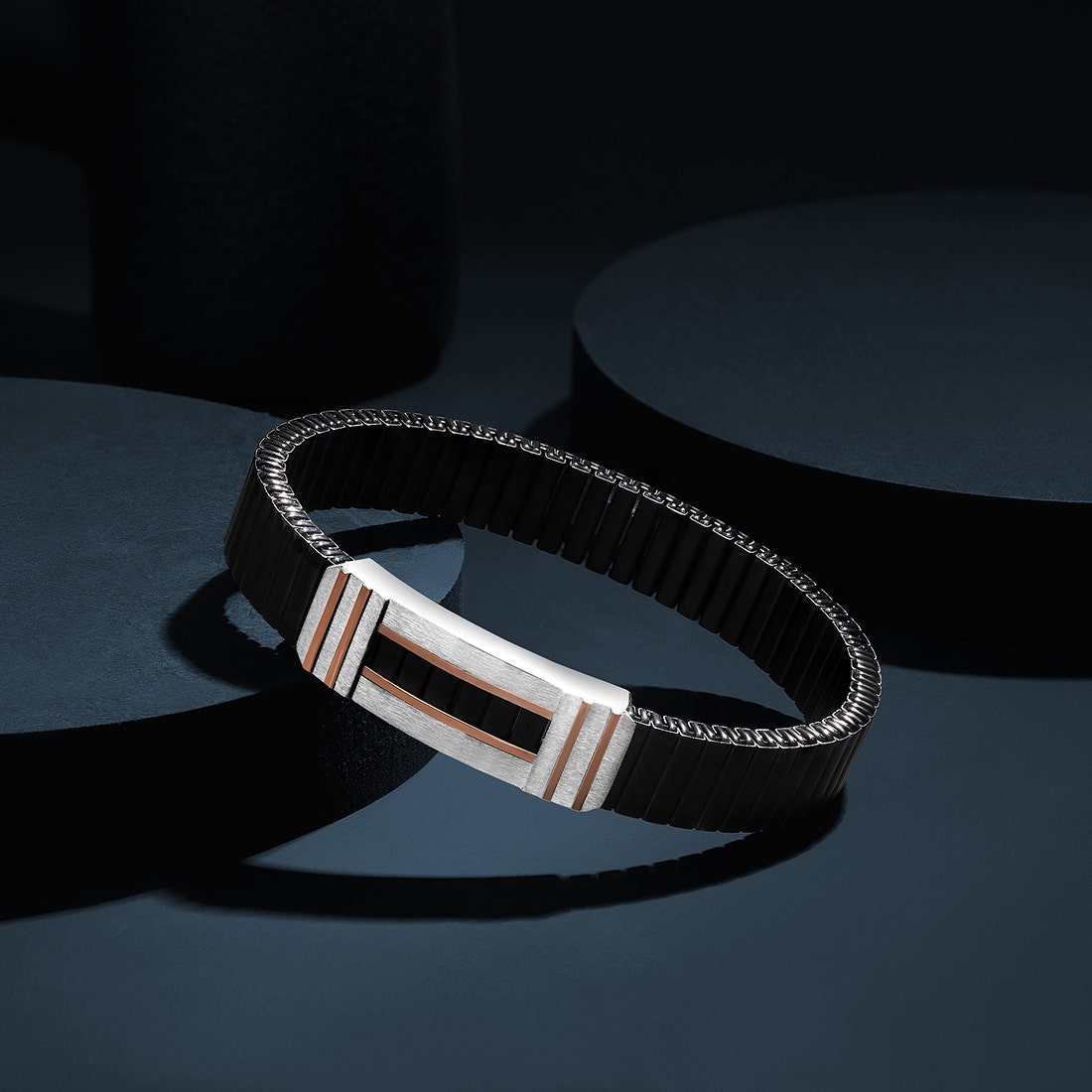Ronin Platinum And Rose Gold Bracelet