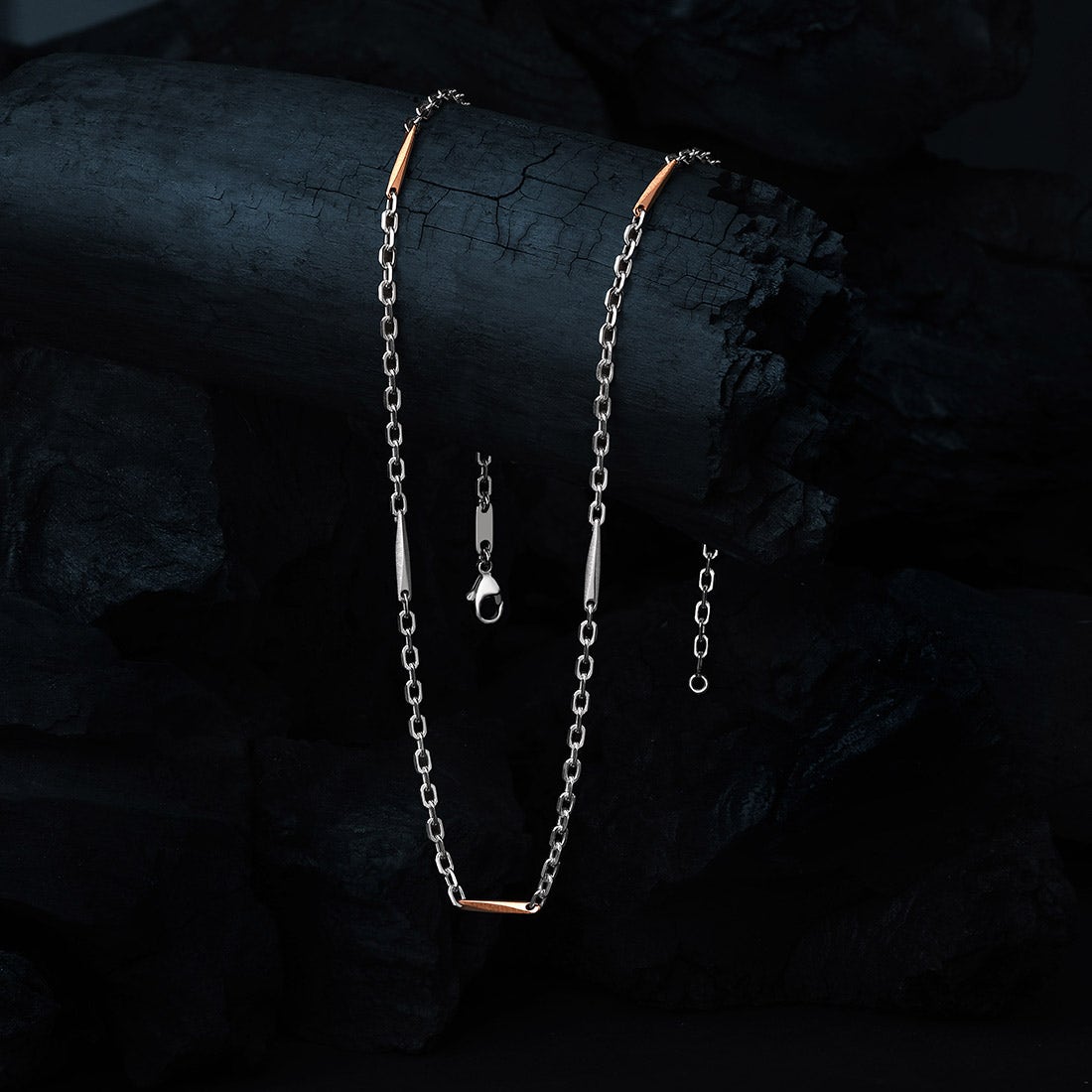 Gideon Platinum And Rose Gold Chain