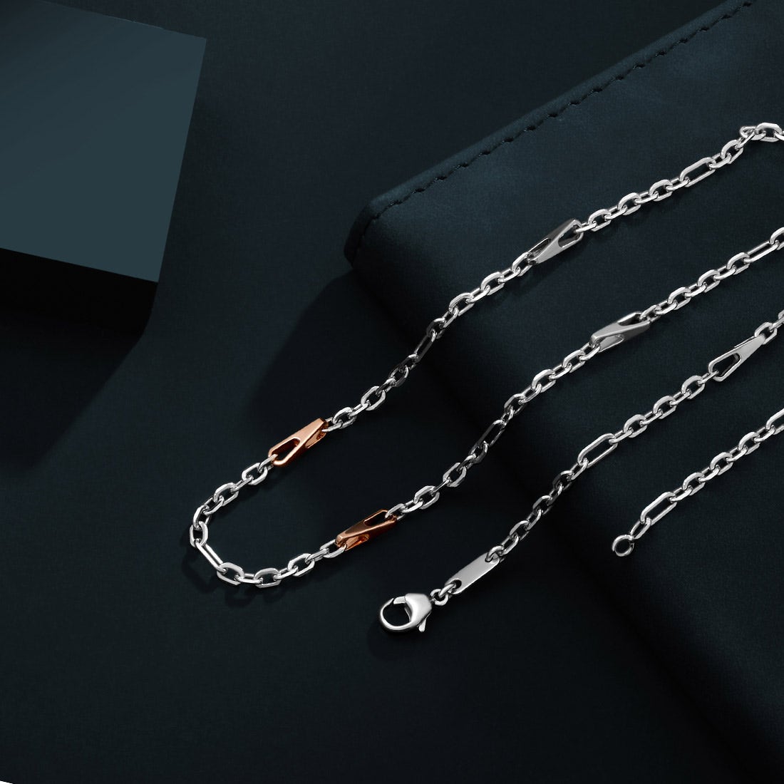 Ulric Platinum And Rose Gold Chain