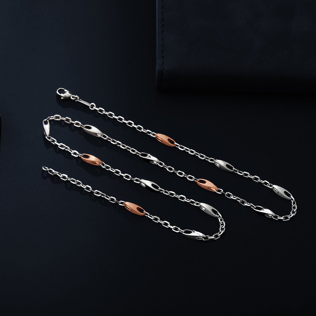 Glies Platinum And Rose Gold Chain