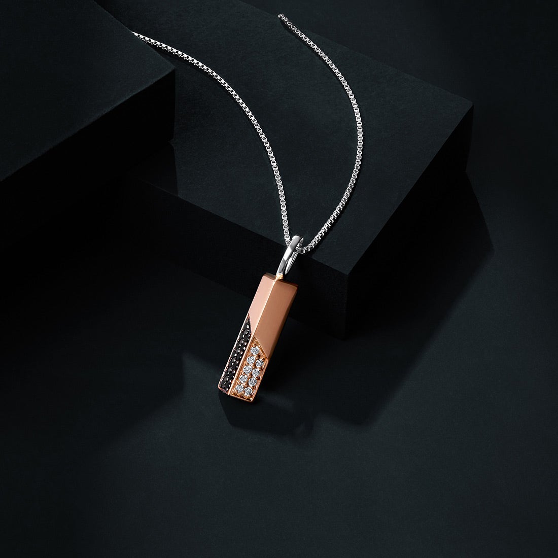 Darcy Platinum And Rose Gold Pendant