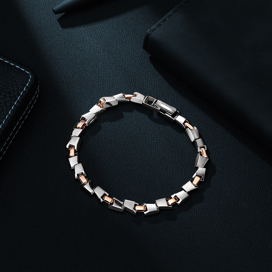 Faron Platinum And Rose Gold Bracelet