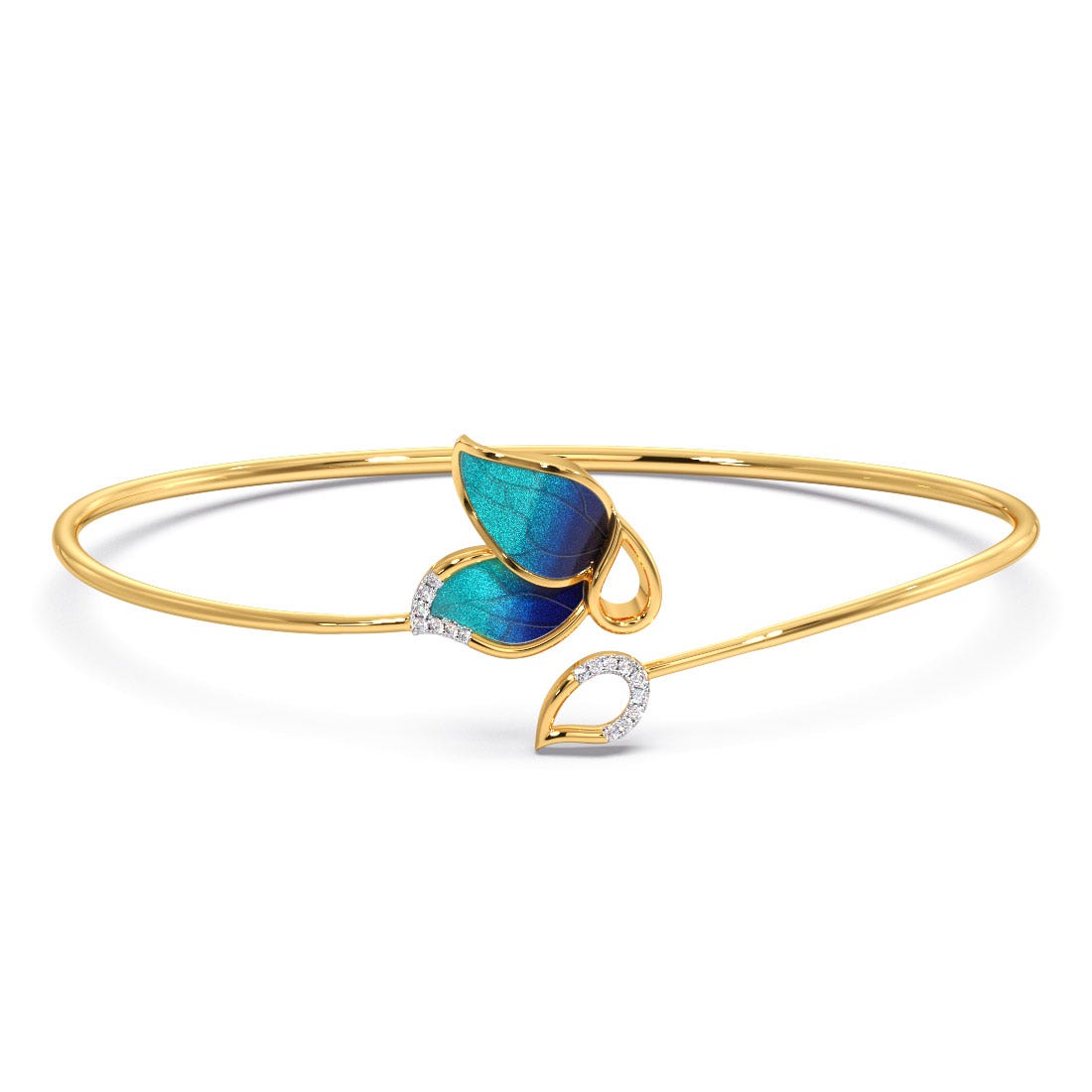 Haetera Butterfly Diamond Cuff Bracelet