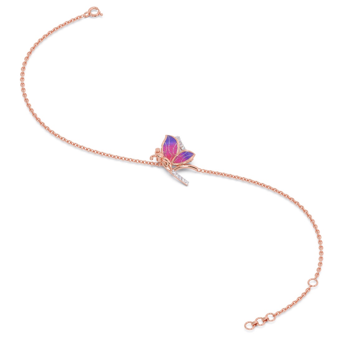 Janetta Butterfly Diamond Chain Bracelet