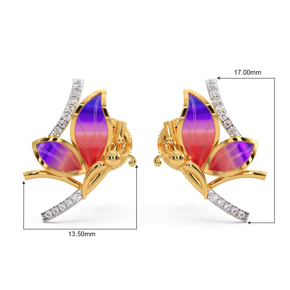 Janetta Butterfly Diamond Earrings