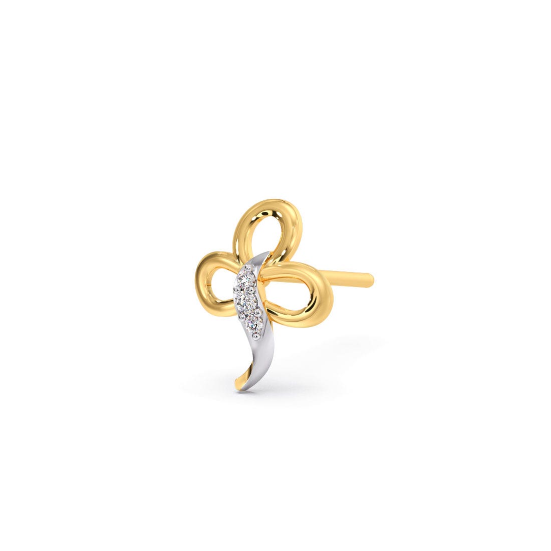 Petal Trinity Diamond Stud Earrings