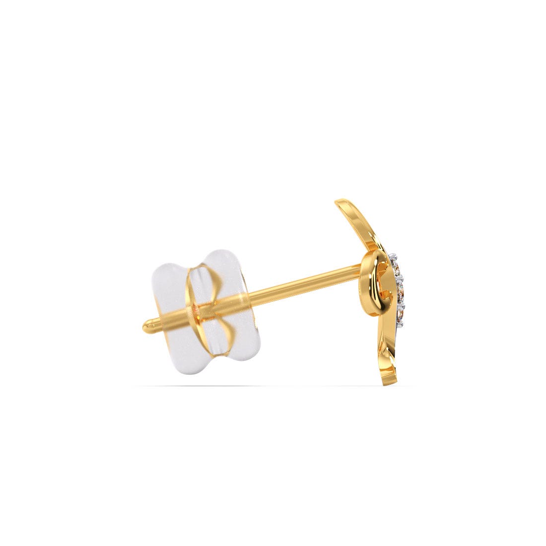 Petal Trinity Diamond Stud Earrings