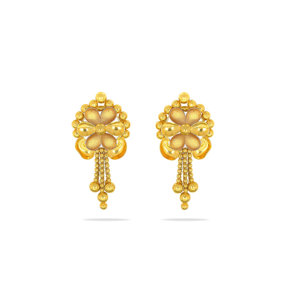 Buy Candere by Kalyan Jewellers 18Kt 750 BIS Hallmark Yellow Gold Stud  Earrings for Women at Amazonin