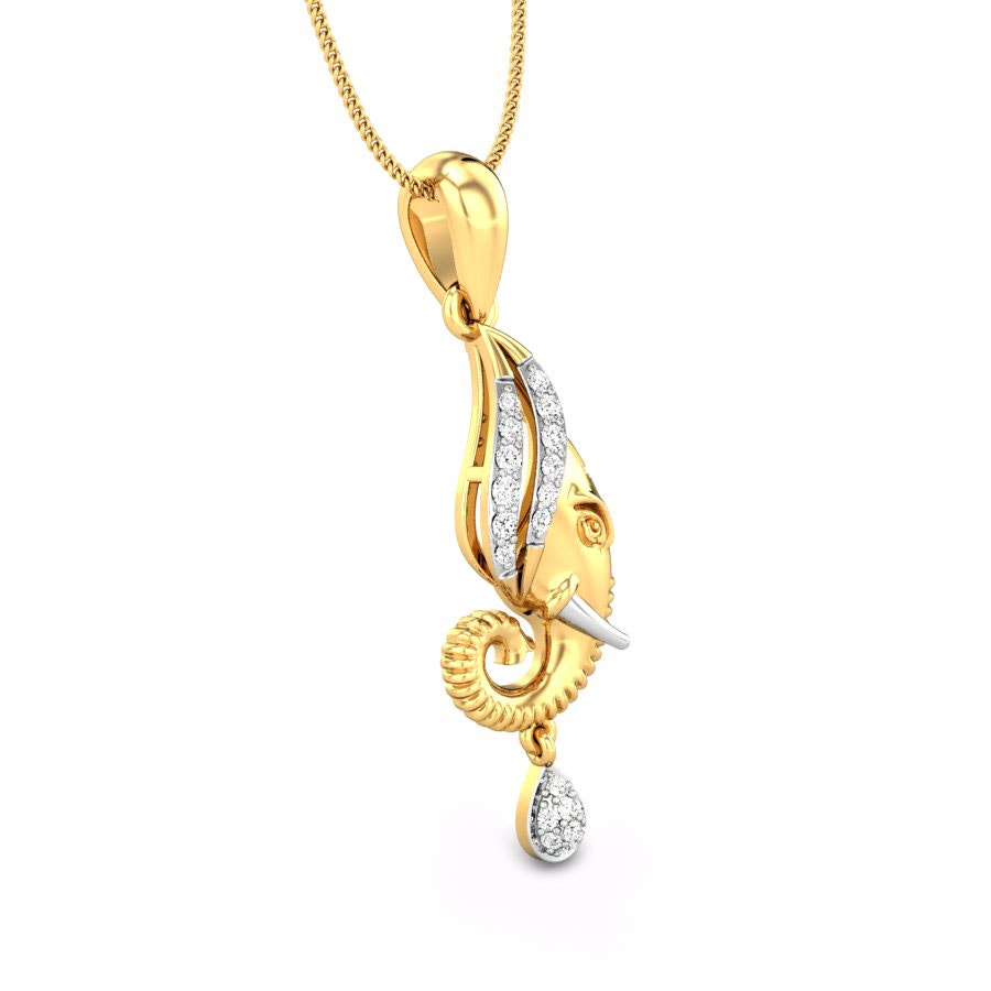 Shree Ganesha Diamond Pendant