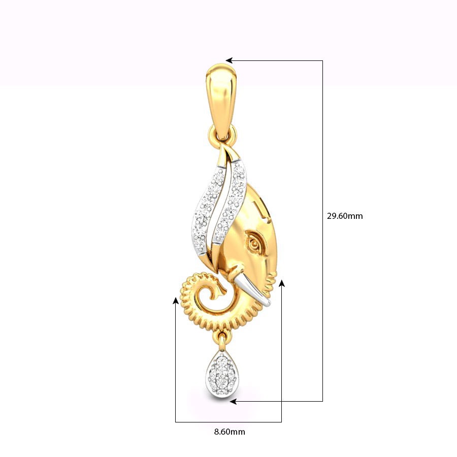 Shree Ganesha Diamond Pendant