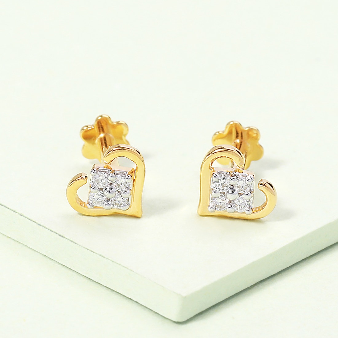Icy Hearts Diamond Multi Pierced Earrings