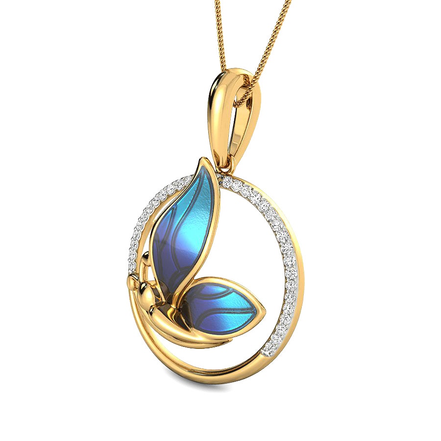 Sapho Butterfly Diamond Pendant