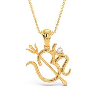 Shiv Om Diamond Pendant