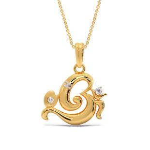 Omkareshwar Diamond Pendant