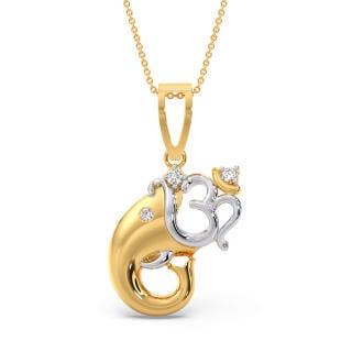 Durja Ganpati Om Diamond Pendant