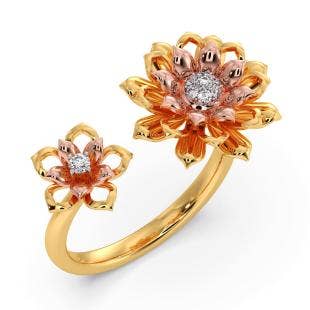 Blooming Gardenia Diamond Gap Ring
