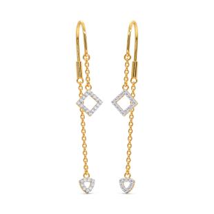 Pendulum Diamond Sui Dhaga Earrings