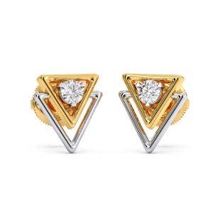 0.22 Ct Darts Solitaire Diamond Earrings