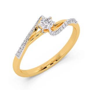Tulip Solitaire Diamond Engagement Ring