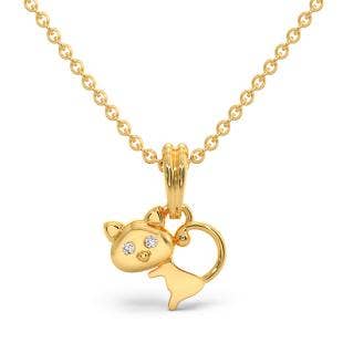 Kitty Diamond Pendant for kids