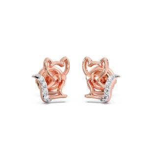 Kittens Diamond Stud Earrings For Kids
