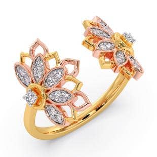 Rampant Rose Diamond Gap Ring
