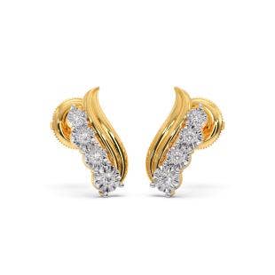 Autumn Leaf Miracle plate Diamond Earrings