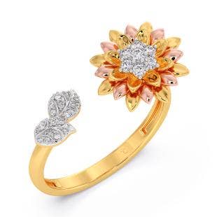 Distant Disbuds Diamond Gap Ring