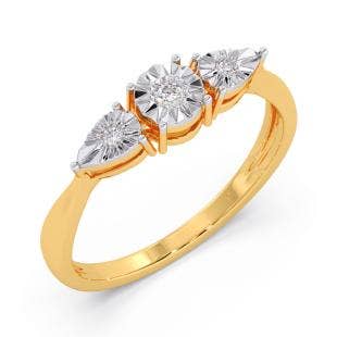 Triplets Miracle Plate Diamond Ring