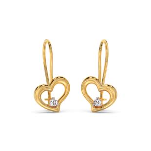 Baby Hearts Kids Diamond Earrings
