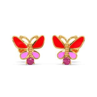 Firefly Kids Gemstone Gold Earrings
