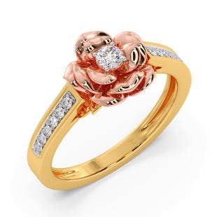 Bitter Rose Solitaire Diamond Ring