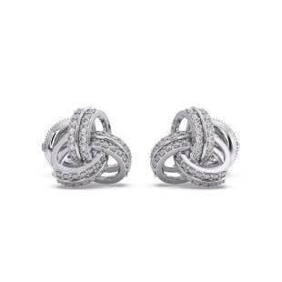 Ternion Love Knot Diamond Earrings