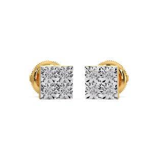 Rippling Miracle Plate Diamond Earrings