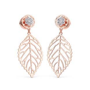 Fine Veins Diamond Earrings