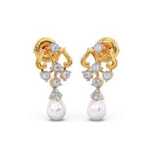 Juana Pearl & Miracle Plate Diamond Earrings