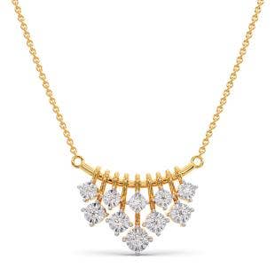 Packed Miracle Plate Diamond Pendant Necklace