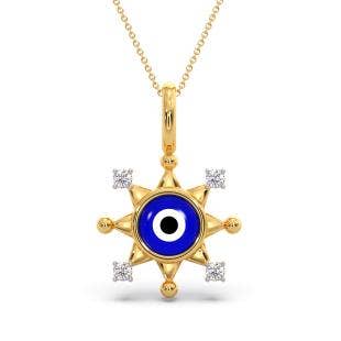 Olena Evil Eye Diamond Pendant
