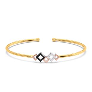 Heer Diamond And Gemstone Cuff Bracelet