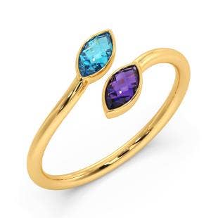 Mauve TnT Gold And Gemstone Ring