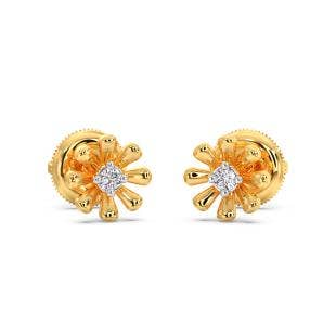 Plumeria Diamond Multi Pierced Earrings