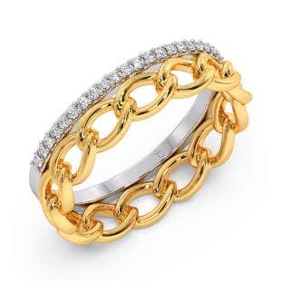 Intertwined Diamond Stackable Ring