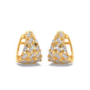 Raceme Diamond Hoop Earrings