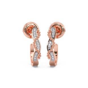 Curled Up Diamond Earrings