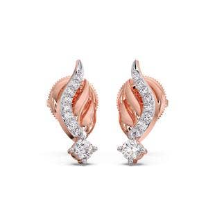 Flare Solitaire Diamond Earrings