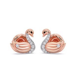 Swan Kids Diamond Earrings
