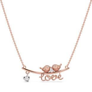 Love Bird Diamond Pendant Necklace