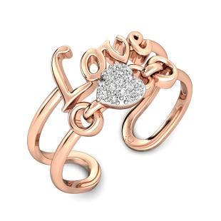 Splicing Love Diamond Open Ring